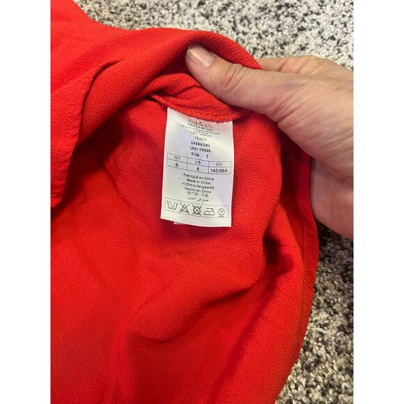 ba&sh Track Grenadine Lady‎ Dress Long Sleeve V Neck Shift Dress 1 Womens S Red - Picture 6 of 10